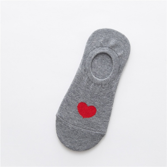 5 Pairs a set Women Ankle Socks with love heart - Picture 6 of 8